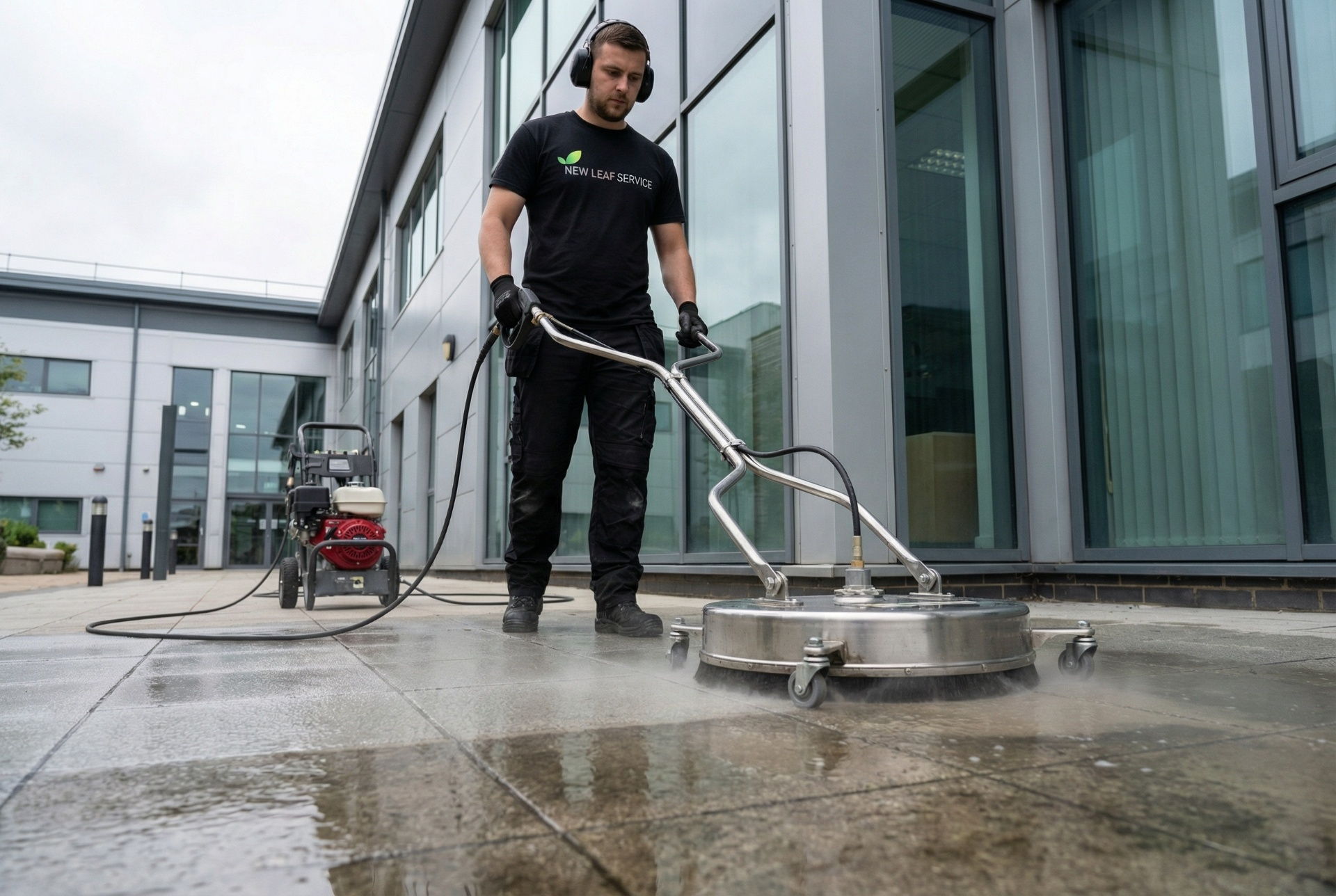 commercial moss and algae removal from pathways in Milton Keynes – New Leaf Services